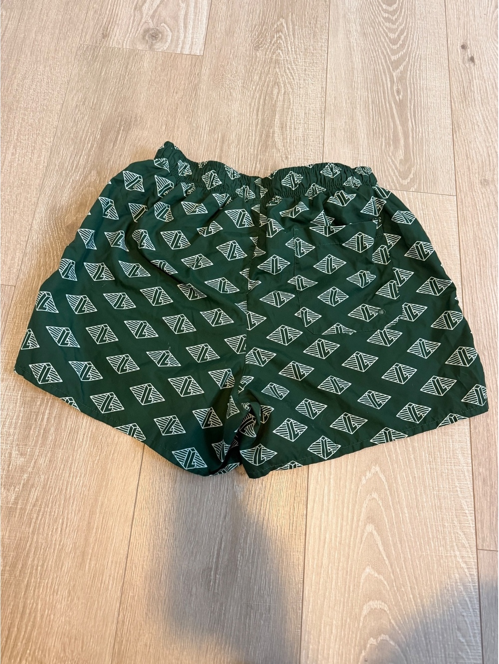 Lacoste green patterned shorts